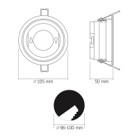Світильник точковий Videx під лампу GX53 (VL-SPF28R-B) Diawest