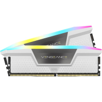 Модуль пам'яті для комп'ютера DDR5 64GB (2x32GB) 6000 MHz Vengeance RGB White Corsair (CMH64GX5M2B6000Z30W) Diawest