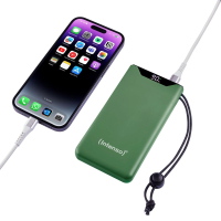 Батарея універсальна Intenso F10000 10000mAh QC3.0 green (7332037) Diawest