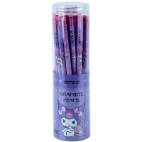 Олівець графітний Kite Kuromi круглий, з гумкою, НВ (HK24-056) (продается по 36 шт) Diawest