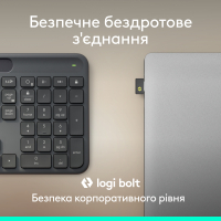 Клавіатура Logitech Slim Solar+ for Business Wireless/Bluetooth Graphite (920-013779) Diawest