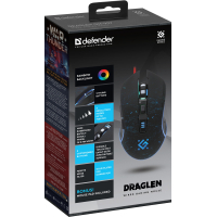 Мишка Defender Draglen GM-907 RGB USB Black (52907) Diawest