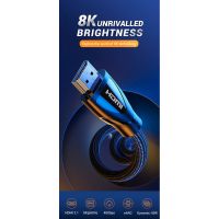 Кабель мультимедійний HDMI M to HDMI M 5.0m braided HD140 black Ugreen (80405) Diawest
