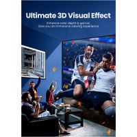 Кабель мультимедійний HDMI M to HDMI M 5.0m braided HD140 black Ugreen (80405) Diawest