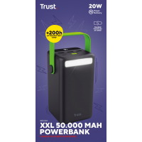 Батарея універсальна Trust 50000mAh Redoh XXL, 3хUSB-A/USB-C, 20W, black (25196_TRUST) Diawest