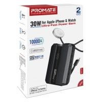 Батарея універсальна Promate 10000mAh PD/30W, iWatch charging (neo-10.black) Diawest