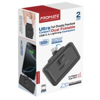 Батарея універсальна Promate 10000mAh PD/20W (powerup-10duo.black) Diawest