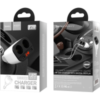 Зарядний пристрій HOCO HOCO Z28 Power ocean 2xUSB + display White (6957531091967) Diawest