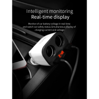 Зарядний пристрій HOCO HOCO Z28 Power ocean 2xUSB + display White (6957531091967) Diawest