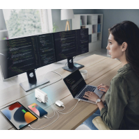 Зарядний пристрій D-Link 4xUSB-C + 1xUSB PD240W GaN white (DCF-241) Diawest