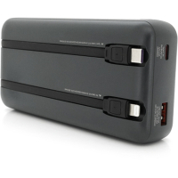 Батарея універсальна Remax 20000mAh, 22.5W, USB+Type-C+Lighting, Black (RPP-680) Diawest