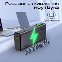Батарея універсальна Promate 20000mAh 130W (titan-130) Diawest