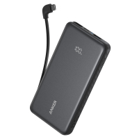 Батарея універсальна Anker 10000mAh, 22.5W, Built-In USB-C Cable, black (A110DH11) Diawest