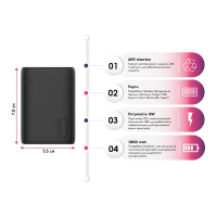 Батарея універсальна TheGeneral 10000mah Hardeol, QC/3.0/18W (40012419-01) Diawest