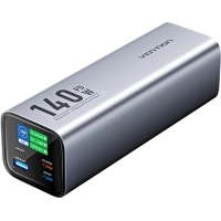 Батарея універсальна Vention 27000mAh 140W 5A PD, QC/3.0, 2xUSB-C, USB-A, LED Display, Gray (FHVH0_) Diawest