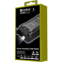 Батарея універсальна Sandberg 27000mAh Survivor PD/65W, IP66, LED Torch, QC/3.0/18W, QI-15W, Pass-Through Charging (420-99) Diawest