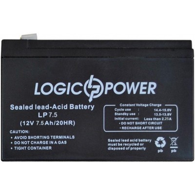 Батарея до ДБЖ 12В 7.5 Ач LogicPower (1074) Diawest