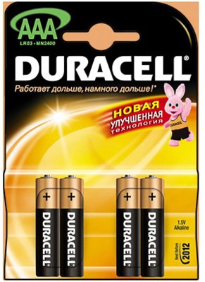 Батарейка Duracell AAA MN2400 LR03 * 4 (5000394052543/81545421) Diawest