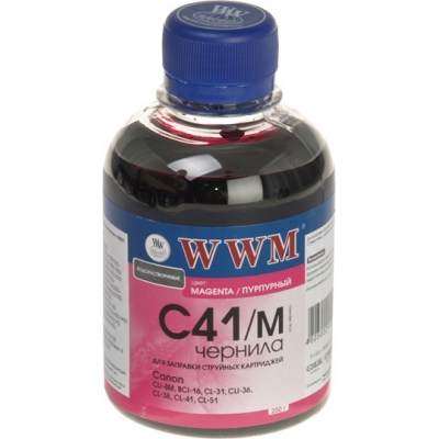 Чернила WWM CANON CL41/51/CLI8/BCI-16, magenta (C41/m) Diawest