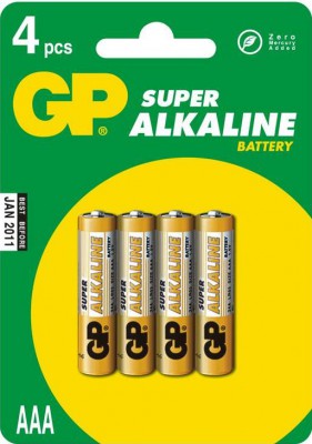 Батарейка GP Batteries AAA LR3 alcaline * 4 (24A-U4/24A-2UE4) Diawest