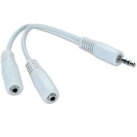 Кабель мультимедійний Jack 3.5mm папа/2xJack 3.5mm мама 0.1m Cablexpert (CCA-415W) Diawest