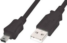 Кабель mini USB2.0 AM/5PM Digitus (AK-300108-018-S) Diawest