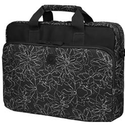 сумка;  размер ноутбука, дюймов: 15,6;  материал: полиэстер, нейлон;  цвет: черный с белым рисунком Diawest