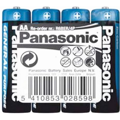 Батарейка PANASONIC AA R6 * 4 (R6BER/4P) Diawest