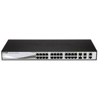 Коммутатор управляемый 2 уровня;   портов Fast Ethernet: 24;   портов Gigabit Ethernet: 2x SFP, 2x T/SFP combo;  возможность монтажа в стойку: да (1U) Diawest