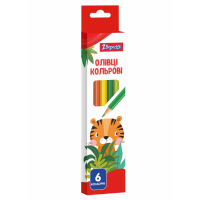 Олівці кольорові 1 вересня Zoo Land 6 кол. (290640) Diawest