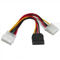 Кабель питания SATA;  разъем1: Molex розетка;  разъем2: Molex вилка + SATA;  длина: 0,135 м Diawest