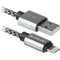Дата кабель USB 2.0 AM to Lightning 1.0m ACH01-03T PRO White Defender (87809) Diawest