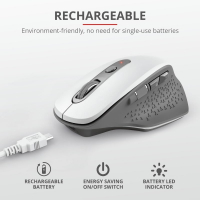 Мышка Trust Ozaa Rechargeable Wireless White (24035) Diawest