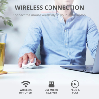 Мышка Trust Ozaa Rechargeable Wireless White (24035) Diawest