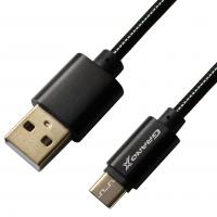 Дата кабель USB 2.0 AM to Type-C 1.0m Black Grand-X (MC-01B) Diawest