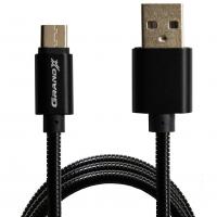 Дата кабель USB 2.0 AM to Type-C 1.0m Black Grand-X (MC-01B) Diawest