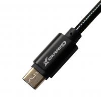 Дата кабель USB 2.0 AM to Type-C 1.0m Black Grand-X (MC-01B) Diawest