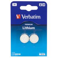 Батарейка Verbatim CR 2016 Lithium 3V * 2 (49934) Diawest