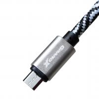 Дата кабель USB 2.0 AM to Micro 5P 1.0m Cu, 1.5A, White/Black Grand-X (FM05WB) Diawest