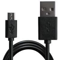 Кабель/перехідник Grand-X USB - micro USB, Cu, 2.1A, Black, 1.5m (PM015BS) Diawest