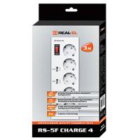 Сетевые фильтры, удлинители REAL-EL RS-5F CHARGE 4, 3m, white (EL122300015) Diawest