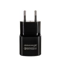 Зарядний пристрій Grand-X Quick Charge QС3.0, + cable USB -> Type C 1m (CH-550TC) Diawest