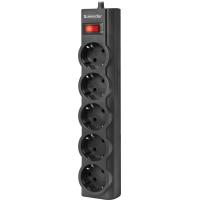 Сетевые фильтры, удлинители Defender ES largo 3m 5 роз. black (99498) Diawest