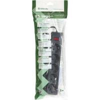Сетевые фильтры, удлинители Defender ES largo 3m 5 роз. black (99498) Diawest
