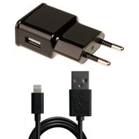 Зарядний пристрій Grand-X 1*USB, 2,1A, Black, + cable USB -> Lightning, Cu, 2.1А, 1m (CH03LTB) Diawest