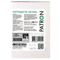 Картридж Patron HP LJ Q2612A/CANON 703 GREEN Label (PN-12A/703GL) Diawest