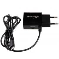 Зарядное устройство Grand-X 5V 2,1A 2USB + micro USB Black (CH-35B) Diawest