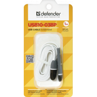Кабель/перехідник Defender USB10-03BP USB - Micro USB/Lightning, white, 1m (87493) Diawest