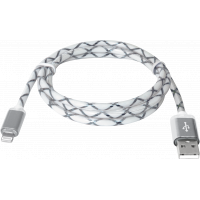 Кабель/перехідник Defender ACH03-03LT USB - Lightning, GrayLED backlight, 1m (87550) Diawest