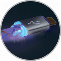 Кабель/перехідник Defender ACH03-03LT USB - Lightning, GrayLED backlight, 1m (87550) Diawest